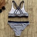 Bikini de rayas para mujer A2636 3