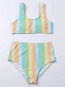 Bikini de rayas para mujer 7