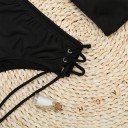 Bikini femme avec lacets - Noir 5