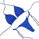 Bikini triangulaire simple pour femmes avec nouage derrière le cou et sur les côtés Coupe minimaliste Maillots de bain pour l'été 4