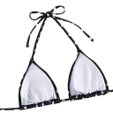 Bikinis de tres piezas con lunares para mujer con sujetador triangular, braguitas y pantalones cortos de baño para la playa y las vacaciones 4