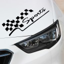 Bil klistermärke - racing flagga 3