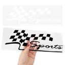 Bil klistermärke - racing flagga 5