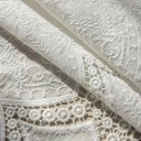 Bílá krajková záclonka z 100% bavlny, 100 x 50 cm, krátká bavlněná záclona pro venkovský styl do kuchyně, koupelny nebo dětského pokoje 2