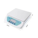 Bilancia da cucina digitale 30 kg 22 × 23 × 6 cm display LCD Grande superficie di pesatura Bilancia precisa per alimenti pacchi e ingredienti 5