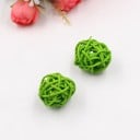 Bile decorative din ratan 3 cm 10 bucăți Bile împletite pentru decorarea aniversărilor și nunților Pentru creații proprii de decorațiuni 10