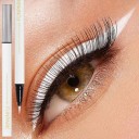 Bílé voděodolné tekuté oční linky 13 x 1 cm s tenkým štětcem dlouhotrvající a nesmazatelné pro výrazný a precizní make-up očí 4
