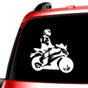 Bilklistermærke - biker 4