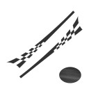 Bilklistermärken racing stripes 2 st 4