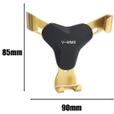 Biltelefonholder 9 × 8,5 cm Universal holder til luftventil ABS-plast og gummi Stabil montering Kompatibel med de fleste telefoner 3