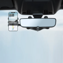 Biltelefonholder til bakspejl justerbar ABS mobiltelefonholder 3-7 tommer 360° roterbar universel kompatibilitet 2