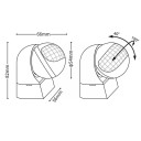 Bílý nástěnný PIR senzor pohybu pro spínání venkovního osvětlení 79 x 55.5 x 67.5 mm, dosah 12 m, úhel 180°, soumrakový spínač, 110-230V 7