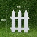 Bílý plastový plot laťkový dílec 25 x 30 cm zahradní dekorativní ohrádka na záhony venkovský styl odolný proti počasí a UV záření 2