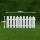 Bílý plastový plot s oblými laťkami 50×20 cm dlouhý dílec nízká zahradní ohrádka kolem záhonů a trávníku odolná proti počasí 2