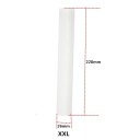 Bílý silikonový návlek na penis 228 x 26 mm pro použití s vakuovou pumpou nebo extenderem, diskrétní balení 2