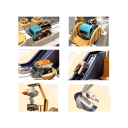 Binario da corsa 22 x 22 x 16 cm Pista interattiva per auto per bambini Gioco meccanico avventuroso senza batterie 3 mini auto incluse 2