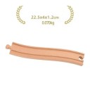 Binario in legno elevato 22,5 x 4 x 1,2 cm Giunto elevato della pista Collegamento fluido Espansione della ferrovia Pezzo stabile per bambini 2