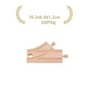 Binario in legno piccolo biforcuto 10,2 x 6,8 x 1,2 cm Divisione del percorso in due direzioni Parte pratica per la creazione di ramificazioni e l'espansione della ferrovia in legno 2