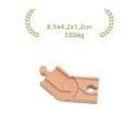 Binario in legno regolabile 8,5 x 4,2 x 1,2 cm Elemento di collegamento per la modifica della lunghezza del percorso Binario scorrevole per un collegamento preciso della ferrovia in legno 2
