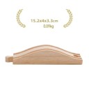 Binario in legno sollevato 15,2 x 4 x 3,3 cm Passaggio elevato della pista Connessione stabile Integrazione fluida Espansione della pista ferroviaria in legno 2