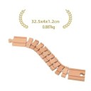 Binario mobile in legno 32,5 x 4 x 1,2 cm Giunto flessibile per connessione fluida dei binari Espansione della ferrovia Pezzo adattabile per bambini 2