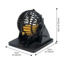 Bingo Lottery Machine 11 x 12 cm Round Cage Family Table Game with Cards and 5 Spare Balls 3