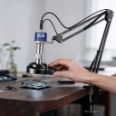 Βιντεομικροσκόπιο 4K 48 MP με σκούρο μπλε κάμερα IMX415 με καταγραφή σε microSD φακό 150x LED φως και βραχίονα για επισκευές τηλεφώνων 4