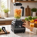 BioloMix 2200 W 3 HP Table Blender with Timer and Speed Control 2 L BPA-Free Jug Black For Smoothies and Ice Crushing Kitchen Robot 7