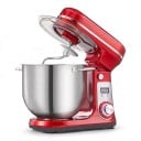 BioloMix Kitchen Robot 1200 W 6 Speeds Quiet DC Motor Stainless Steel Bowl 6 L Kneading Hook and Whisk and Mixing Beater For Dough and Whipping 5