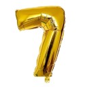 Birthday Gold Balloon with Number 40 cm 7