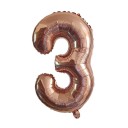 Birthday Rose Gold Balloon with Number 100 cm 3