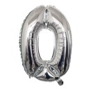 Birthday Silver Balloon with Number 40 cm 10