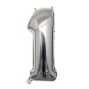 Birthday Silver Balloon with Number 40 cm 1