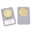 Bitcoin érme másolata 4 cm-es átlátszó tokban, aranyozott Bitcoin emlékérme gyűjthető gyűjthető érme műanyag dobozban 5,8x8,4 cm 3