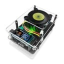 Bitcoin miner 85 x 56 x 44 mm med en effekt på 15 W och en färgglad 1,14-tums IPS-skärm för Wi-Fi 2,4 GHz med fläkt i svart utförande 3