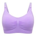 Biustonosz ciążowy i do karmienia bez fiszbin z zapięciem na ramiączkach dla łatwego karmienia z żebrowanym pasem i plecami 16
