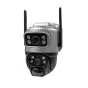 Biztonsági 4G napelemes kamera 8MP 4K mozgásérzékeléssel és automatikus követéssel ABS műanyagból, fekete-szürke kültéri kamera megfigyeléshez 1