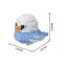 Blå eksotisk papegøje 7.6 x 10 x 5.5 cm Mikro mini byggeblokke 3D samlingsmodel for fugelskere Kreativ dekorativ sjov byggeklodser 2