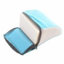 Blå pude til kørestol til støtte for ryggen længde 190 cm fastgørelse med velcro blød side støtte for komfortabel siddestilling 2