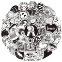 Black and White Car Stickers 50 pcs 1