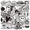 Black and White Car Stickers 50 pcs 2
