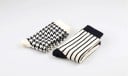 Black and White Socks with a Bold Pattern Universal Size 34 to 42 Blend of Cotton and Polyester Pack of 1 Pair Classic Ankle Length 5