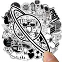 Black and White Stickers 10/30/50 pcs E245 3