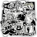 Black and White Stickers 100 pcs E337 2