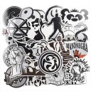Black and White Stickers 50 pcs E241 2