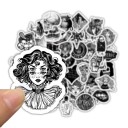 Black and White Stickers 50 pcs E97 2
