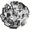 Black and White Stickers 50 pcs E97 3