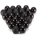 Black Christmas Baubles 24 pcs 3