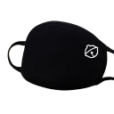 Black Cotton Winter Warm Half-Face Mask Unisex Thickening Mouth Mask with Bell Pattern Protection Against Cold Wind Dust 1