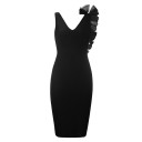 Black Frill Evening Dress 2